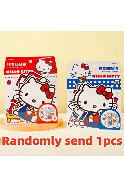 JOY TOP أرسل عشوائياً قطعة واحدة أو 6 قطع من ملصقات هيلو كيتي الأصلية من سانر...