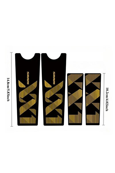 Choice مجموعة ملصقات SRAM XX1 ملونة وأنيقة، 4 قطع، ذهبية اللون، مناسبة لمجموع...