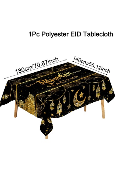 Choice 2 مفرش طاولة عيد مبارك، مفارش طاولة رمضانية، زينة رمضان كريم للمنزل 20...