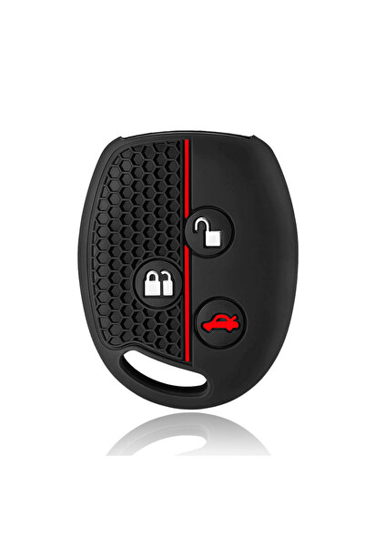 Choice1 غطاء مفتاح سيارة أنيق من السيليكون الأحمر لسيارات فورد مونديو، فيوجن،...