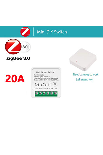 Choice1 20A zigbee 3.0 Wifi/zigbee 3.0 16A/20A Mini Smart Switch DIY Breaker ...