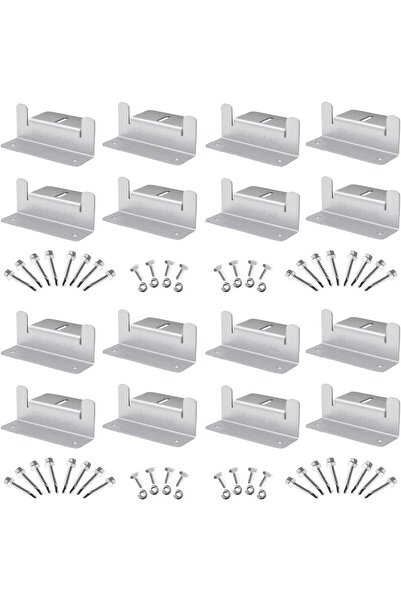Choice4 16Pcs White 16Pcs/Set Solar Panel Mounting Bracket Kits 4/8 Units Sol...