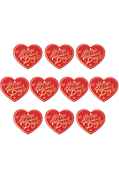 choice2 Red Love Heart 100pcs Valentine's Day Gift Tags Golden Print Letterin...