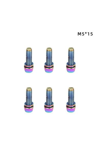 Choice M5 x 15 TANKE 6pcs M5 * 18 15mm Bolt Screw with gasket For MTB Road Bi...