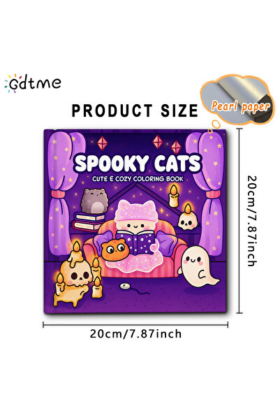 Choice كتاب تلوين متعدد القطط المخيفة للكبار، يتميز برسومات كرتونية جريئة وسه...