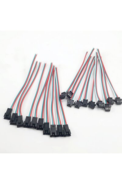 Choice SM-3P 15CM 10 pair 10Pairs JST SM 3 Pin 15cm Connectors for WS2812B WS...