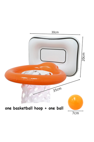 Choice طوق كرة سلة صغير قابل للنفخ باللون الأبيض، مناسب للاستخدام الداخلي وال...