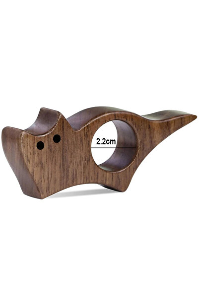 Choice حامل صفحات على شكل قطة، مصنوع من الخشب بتصميم حيواني، مشبك إصبع للكتاب...