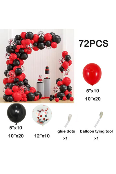 Choice as the picture as the picture 72pcs Garland Arch Kit Balloons Black Re...