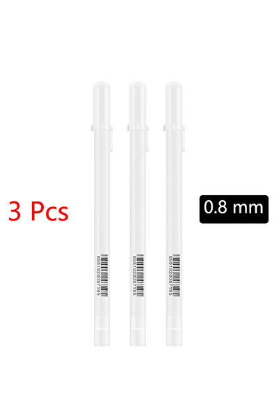 Choice 3 x 0.8mm 1/3/5PCS Waterproof Metal Marker Permanent White Paint Pen W...