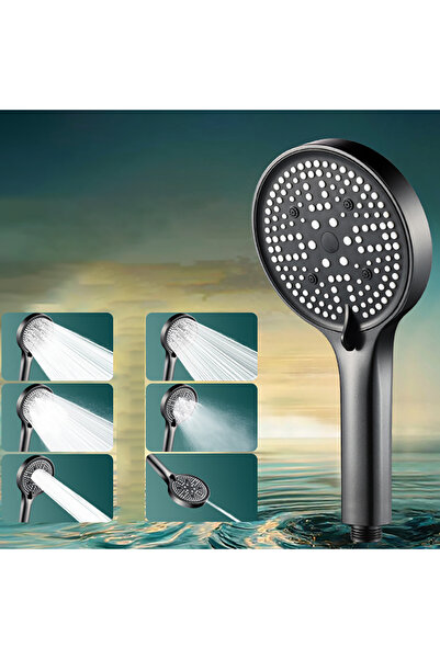 Choice1 طقم رأس دش واحد رمادي عالي الضغط، موفر للمياه، بخاخ مطري محمول باليد،...