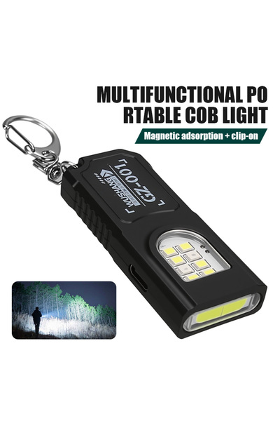 Heinast مصباح يدوي قوي قابل لإعادة الشحن، يُعلق على سلسلة المفاتيح، مزود بتقن...