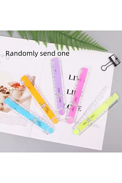 Choice Randomly send one 30cm Each One Color Folding Diy Drawing Ruler Studen...