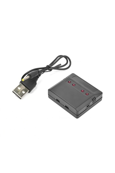Choice شاحن USB من 1 إلى 4 لبطاريات طائرات الدرون ذات التصميم الانسيابي، شاحن...