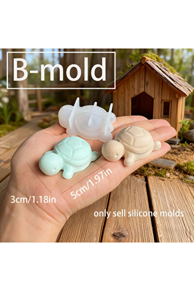 Choice مجموعة قوالب سيليكون على شكل سلحفاة لتخزين المجوهرات، معطرة، على شكل ح...