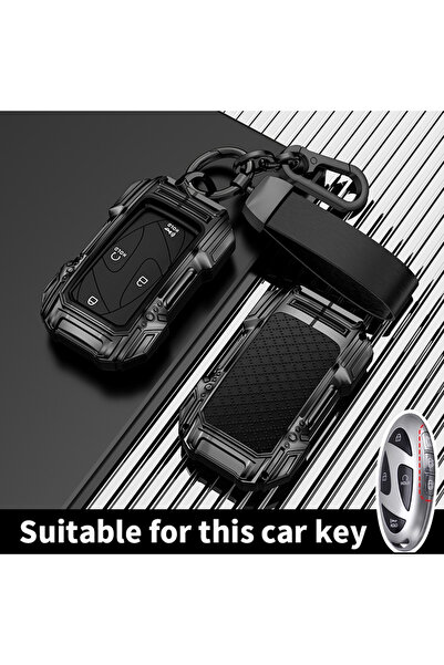 Choice1 X-black-Options 3 7 Butt Zinc Alloy + Silicone Car Key Case Cover For...