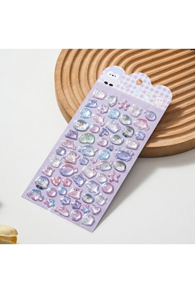 Choice1 B 1 Pc Creative 3D Relief Cartoon Crystal Sticker Fun Kids Toy Decor ...
