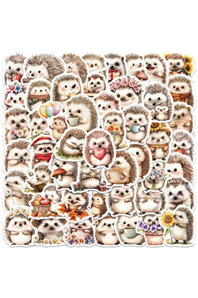 Choice 50 قطعة من ملصقات القنفذ الكرتونية اللطيفة، ملصقات حيوانات صغيرة مضحكة...