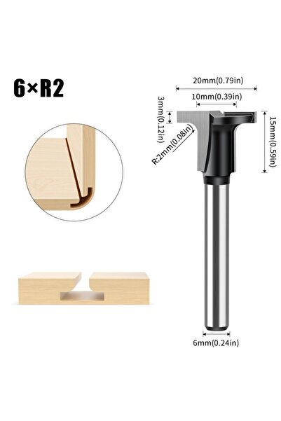 Choice1 6 1Pcs 6mm 1/4" Shank Carbon Crystal Plate Arc Bending Router Bit T-h...