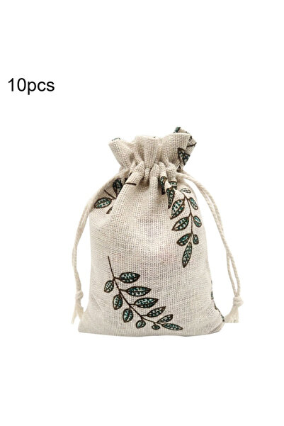 Choice 10x14cm 10pcs 10pcs Cotton Linen Bag Drawstring Pouch Gift Receive Pou...