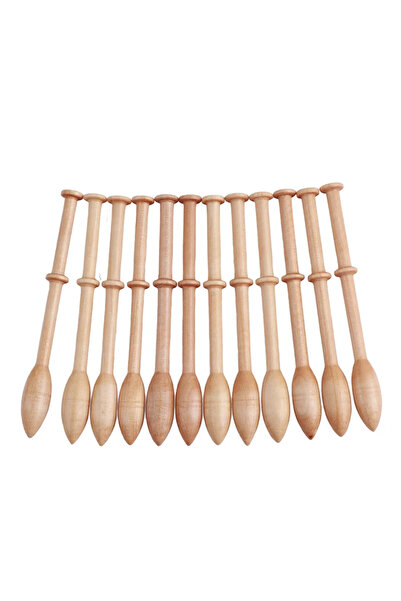 Choice 12pcs 12Pcs Lace Bobbin Wooden Antique Vintage French Artisan Craft Tu...