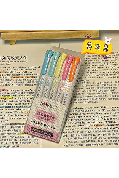 Choice XN--Pink 5 Colors/box Double Headed Highlighter Pen Set Fluorescent Dr...