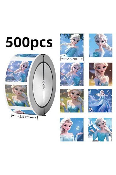 Choice ملصقات ديزني فروزن إلسا برينسيس زرقاء، 500 قطعة، زينة يدوية الصنع لأجه...