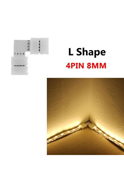 Choice1 موصلات LED على شكل حرف L من YTDMEN، 4 دبابيس، 8 مم، 5 قطع، موصل شريط ...