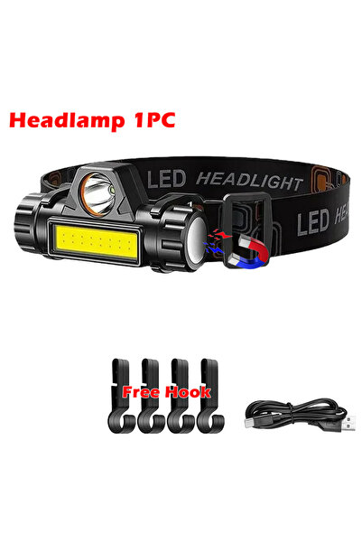 Choice مصباح أمامي ZOOM 1PC عالي الطاقة 1000 لومن، مزود ببطارية مدمجة قابلة ل...