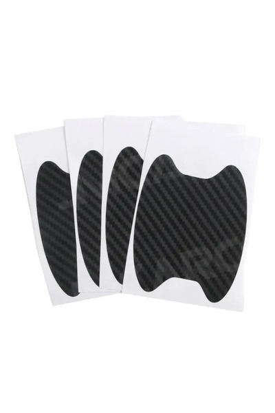 Choice6 black 4Pcs/Set Car Door Sticker Carbon Fiber Scratches Resistant Cove...