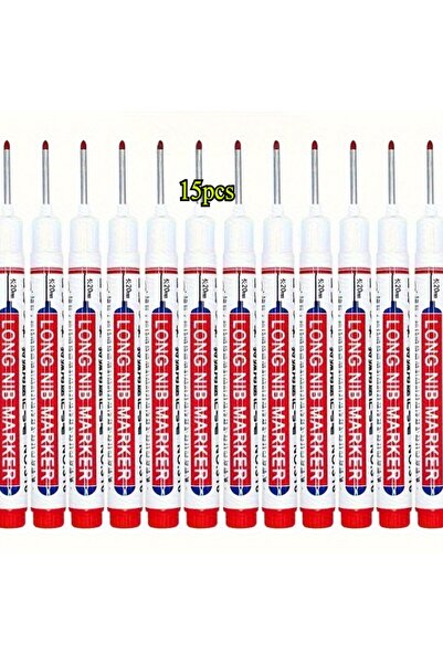 Choice 15 قطعة حمراء، 15 قطعة/مجموعة، أقلام تحديد برأس طويل بفتحة عميقة 20 مم...