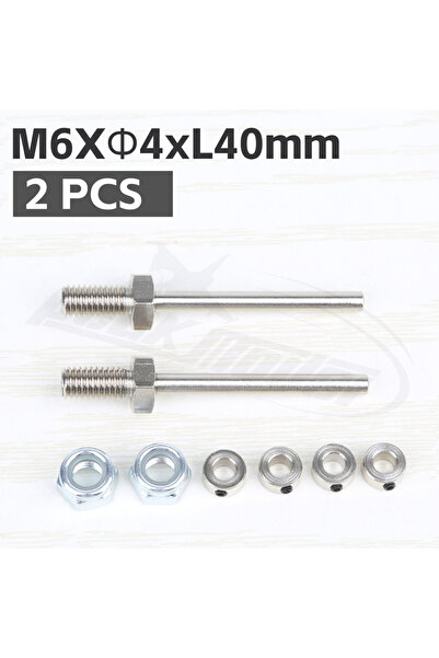 Choice M6XO4xL40mm قطعتان، زوجان من محاور العجلات، عمود فولاذي مع صواميل توقف...