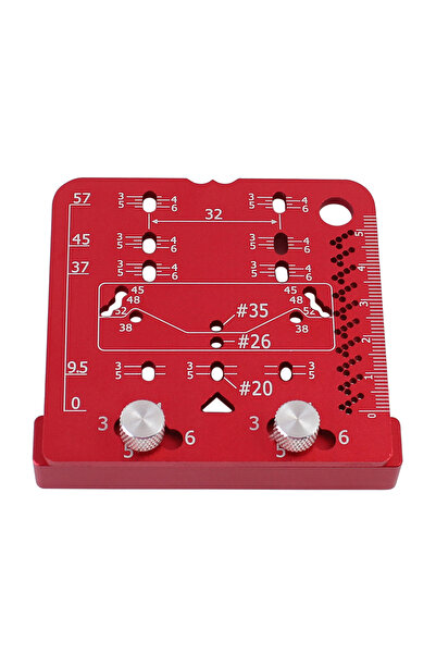 Choice Red 1Pc Precision Cabinet Hinge Jig, Adjustable Drilling Distance 35mm...