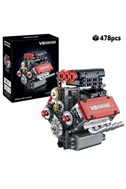 Choice1 478pcs with box 478PCS Creative V8 Engine Model Building Blks Set wit...