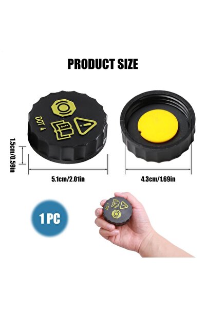 Choice غطاء خزان سائل الفرامل، غطاء أسطوانة الفرامل الرئيسية مزدوج الطبقات مق...