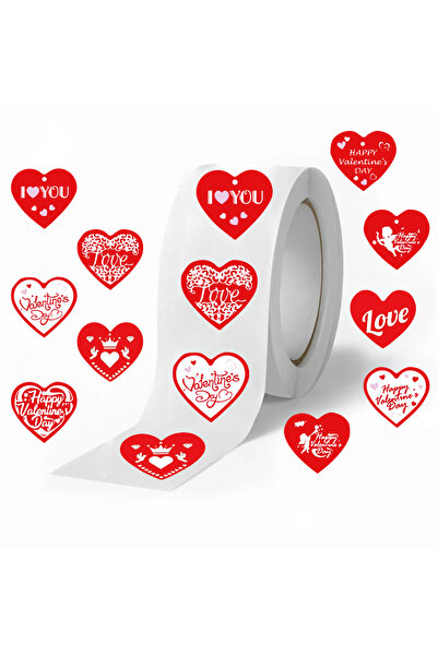 Choice 500PCS 500pcs 520 Love Red Sticker Roll - Cute Cartoon Sealing Labels ...