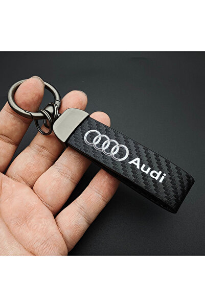 Choice1 TXP Audi Car Logo Keychain Leather Carbon Fiber Keyring For Audi A7 A...