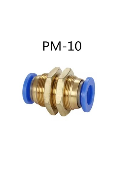 Choice4 PM-10 Pneumatic Fittings PM Bulkhead Straight Connectors 4/6/8/10/12 ...