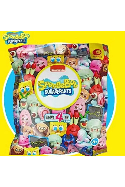 Choice ٤ قطع عشوائية في علبة واحدة من سبونج بوب سكوير بانتس، دمى كرتونية مصنو...