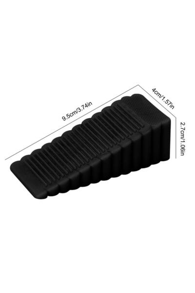 Choice1 10cm 4cm 3cm Black Reusable Shock Absorbent Door Stop Stoppers Safety...