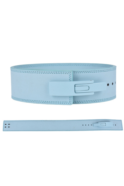 Choice XS Light blue Leather fitness belts for men and women, powerlift faste...