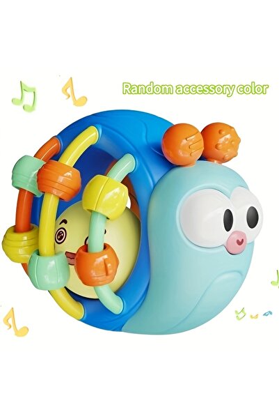 Choice blue Hand-Held Baby Rattle Puzzle Early Education Snail Rattle Plastic...