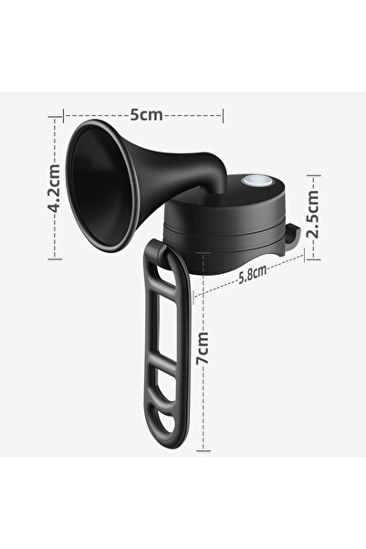 Choice جرس دراجة صغير أسود اللون، قابل لإعادة الشحن عبر منفذ USB، بوق كهربائي...