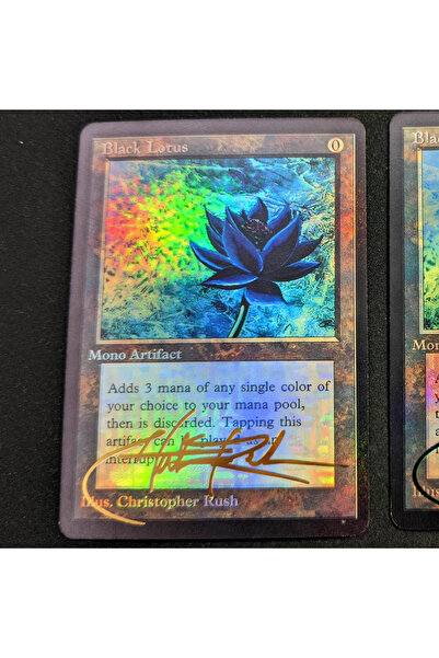 BANDAI بطاقة مجموعة أنمي غولد فلاش، بطاقة توقيع بلاك لوتس، لون برونزي عاكس، أ...