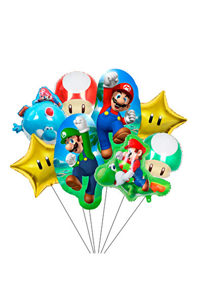 Miniso Other 8 Pcs Balloons 8 Pcs Super Mario Party Decorations Balloons Supe...