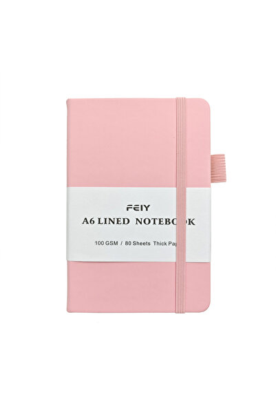 Choice دفتر ملاحظات صغير الحجم A6 وردي اللون من Bview Art، بخطوط أفقية، سهل ا...