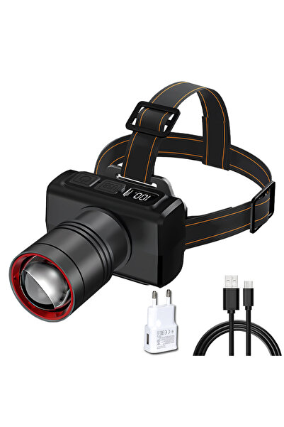 Choice with eu plug Powerful Sensor LED Headlamp USB Rechargeable Headlight Z...