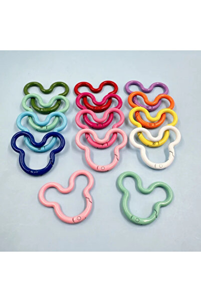 Choice مجموعة عشوائية من 5 قطع من مشابك ميكي ماوس المعدنية القابلة للفتح، سلس...