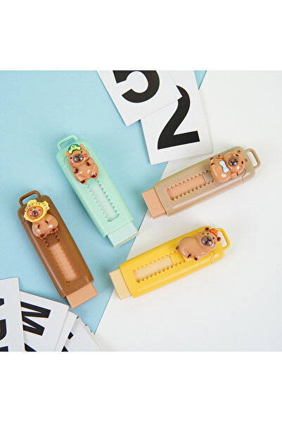 Choice Random 1PC Kawaii Capybara Retractable Eraser Random Color Cute Korean...