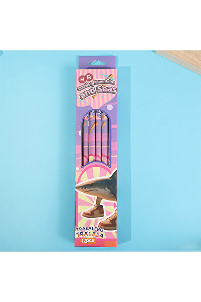 Choice D 12 قطعة/علبة أقلام رصاص من سلسلة شان هاي جينغ الأجنبية HB مع ممحاة، ...